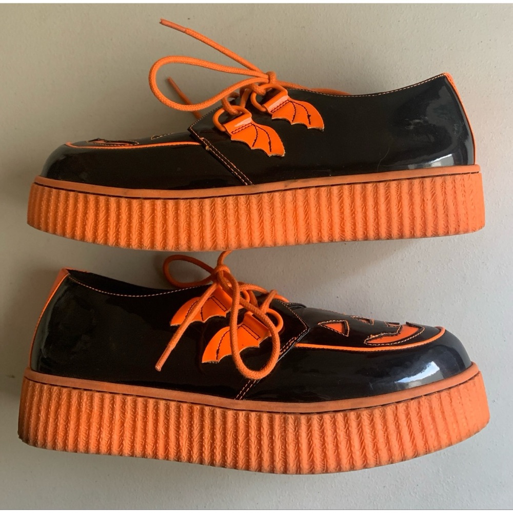 Strangecvlt Krypt Jack O Lantern Platform Creepers Women’s Size 11 - Picture 2 of 7